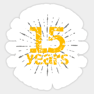 Funny 15th anniversary (wedding, friendship) gift for him Sticker